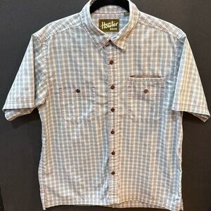 Howler Brothers Blue Plaid Casual Button Down Shirt